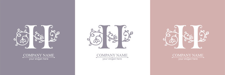 Premium Vector H logo. Monnogram, lettering. Personal logo or sign for branding an elite company.