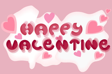 Simple valentine background with lovely shape