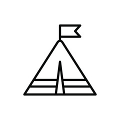 Camping tent icon