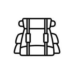Camping backpack icon