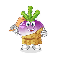 turnip ancient cartoon. cartoon mascot vector