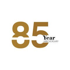 Year Anniversary Logo Vector Template Design Illustration gold and white