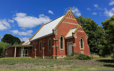 McLennan Memorial Presbyterian Church (built 1908) in Birregurra, Victoria, Australia.