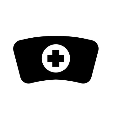 Nurse Hat Icon On White Background