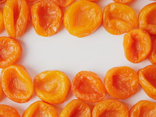 Fototapeta na wymiar Dried apricots isolated on white background with clipping path and full depth of field.