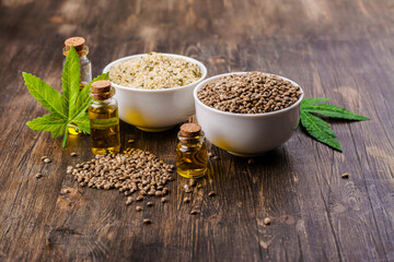 Organic hemp seeds and hemp seeds oil