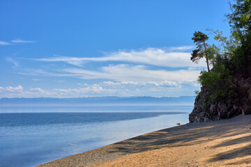 Sandy shore of Lake Baikal