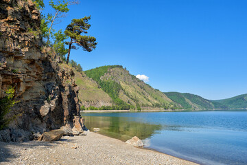 Baikal landscape on a sunny summer day