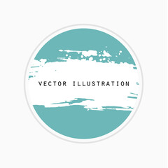 Grunge stamp mockup. Distressed ink style circle mark texture for your design.