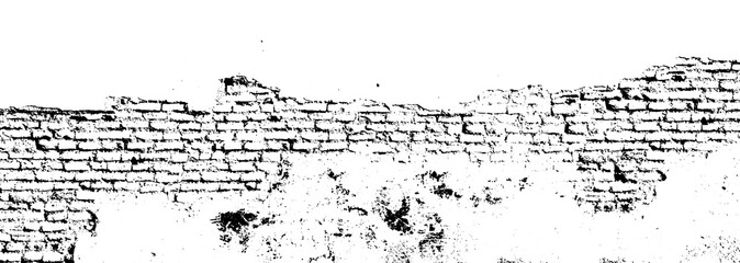 Aged scratched chipped front of fence for 3D dark design. Cracked uneven flaked rot wall of an old castle grunge loft. Brushed peeling dirty ruined exposed stucco on shabby medieval scary street city