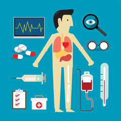 Medical concept of human anatomy