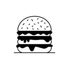  Burger Vector Icon Style Illustration. EPS 10 File