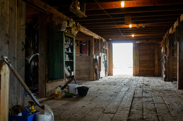 Farms in Montana nice day time old construction