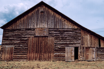 Farms in Montana nice day time old construction