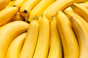 Tasty ripe bananas as background