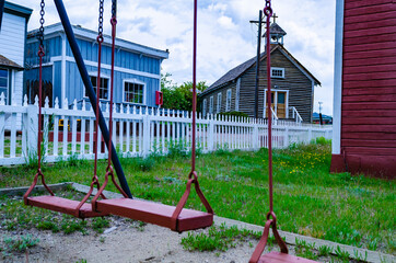 Farms in Montana nice day time old construction