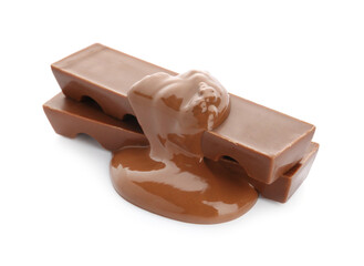 Sweet chocolate on white background