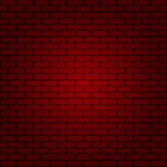 Fototapeta na wymiar Red brick wall. Vector. Background texture for text.