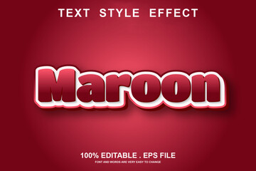 maroon text effect editable