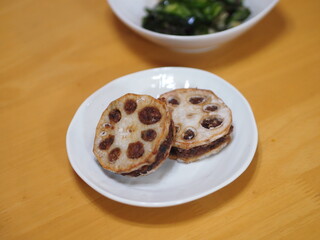 レンコンのはさみ揚げ