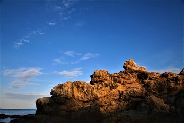 Fototapeta na wymiar red rocks at sunset