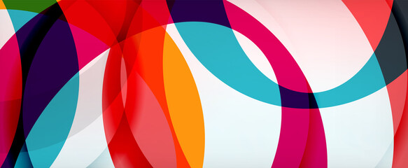 Obraz premium Ring geometric shapes, o letter repetition wallpaper. Abstract background for business or technology presentations, internet posters or web brochure covers