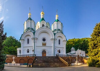 Fototapeta na wymiar Assumption Cathedral in the Svyatogorsk Lavra