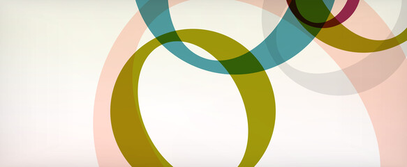 Ring geometric shapes, o letter repetition wallpaper. Abstract background for business or technology presentations, internet posters or web brochure covers