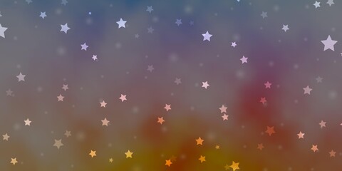 Fototapeta premium Light Blue, Yellow vector texture with beautiful stars.