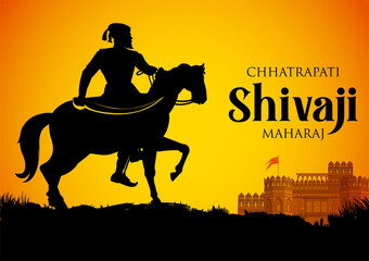illustration of Chhatrapati Shivaji Maharaj, the great warrior of Maratha from Maharashtra India - 412795943