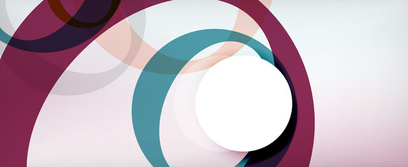 Ring geometric shapes, o letter repetition wallpaper. Abstract background for business or technology presentations, internet posters or web brochure covers