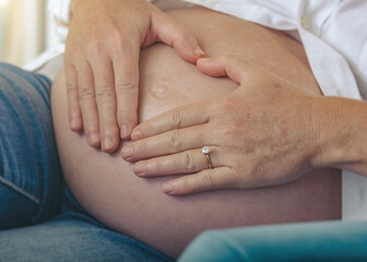 mom belly pregnant woman love hands