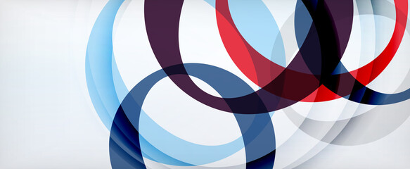 Ring geometric shapes, o letter repetition wallpaper. Abstract background for business or technology presentations, internet posters or web brochure covers