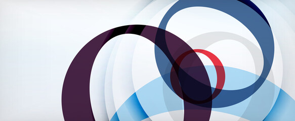 Ring geometric shapes, o letter repetition wallpaper. Abstract background for business or technology presentations, internet posters or web brochure covers