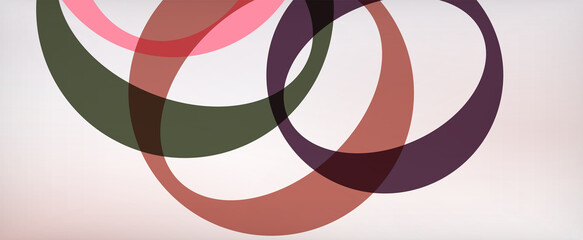 Ring geometric shapes, o letter repetition wallpaper. Abstract background for business or technology presentations, internet posters or web brochure covers