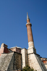 Minaret at Hagia Sofia in Istanbul, Turkey
