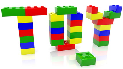 Concept of colorful toy blocks
