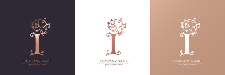 Premium Vector I logo. Monnogram, lettering. Personal logo or sign for branding an elite company.