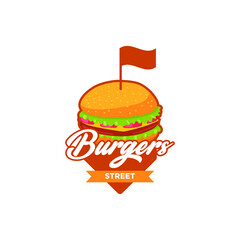 Burger Logo, Emblem Vector Logo 