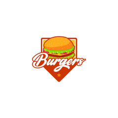 Burger Logo, Emblem Vector Logo 
