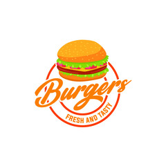 Burger Logo, Emblem Vector Logo 