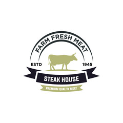 Steak House or Meat Store Labels, Emblems, Logo Templates. Signs