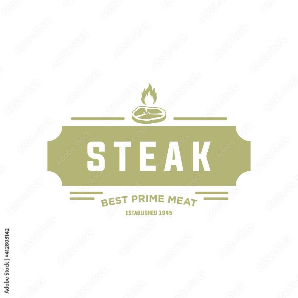 Wall mural Steak House or Meat Store Labels, Emblems, Logo Templates. Signs