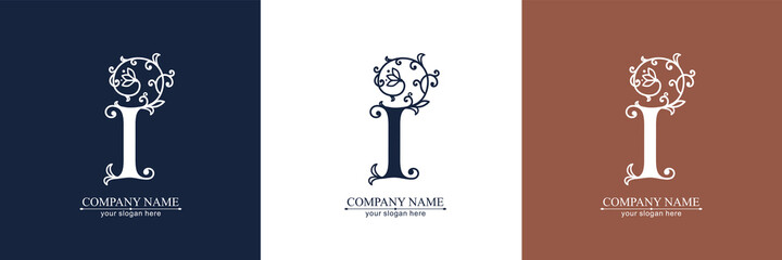 Premium Vector I logo. Monnogram, lettering. Personal logo or sign for branding an elite company.