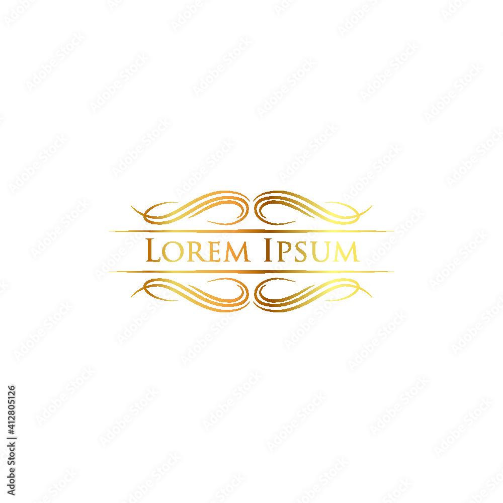 Wall mural Vintage monogram template .  Vector logo design template for boutique hotel, restaurant, jewelry