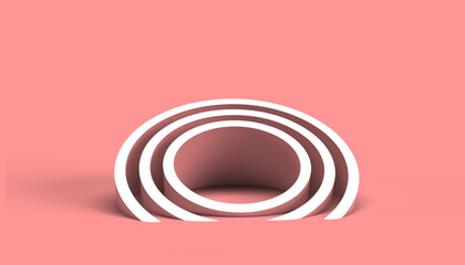 3D rendering geometric background concept. 3d circles illustration. Abstract creative texture for business template.