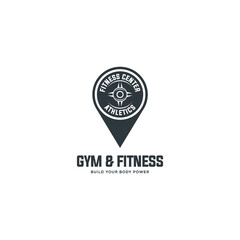 Fototapeta premium Gym Fitness Logo Icon 