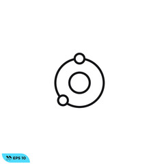 Icon vector graphic of molecule 
