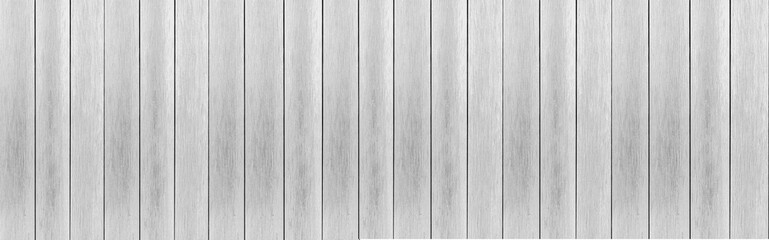 Obraz premium Panorama of Old white vintage wooden wall pattern and seamless background