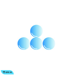 Icon vector graphic of molecule 